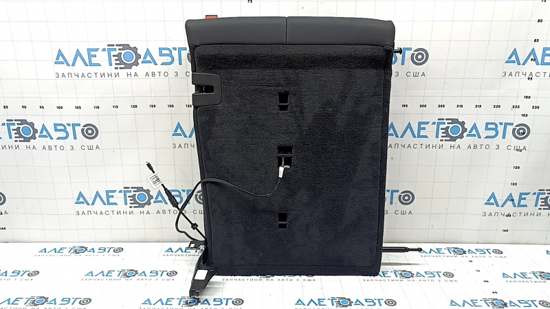 Rear seat backrest, 2nd row, left, BMW X5 G05 19-22, for 2 rows, black leather, heated and with a belt, dents
