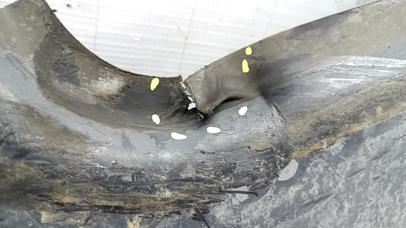 BMW 5 G30 17-23 rear right underbody protection, tear