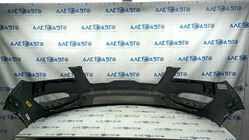 Bare front bumper for a 19-19 Lincoln MKC without parking sensors and a tow hook, J7 graphite, non-factory holes, scratches, and nicks