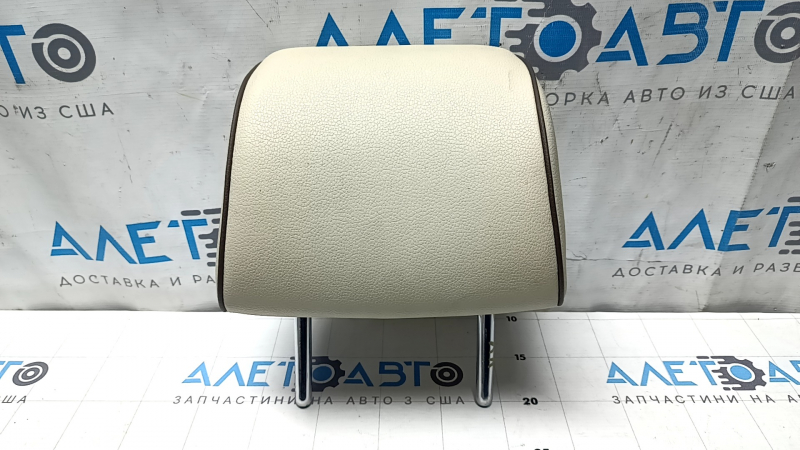 Rear right headrest for VW Passat b7 12-15 USA, beige leather with black stitching
