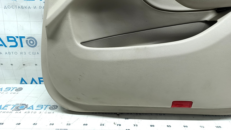 Front right door panel for Mercedes GLC 16-22, beige leather, wood trim, Burmester, defective trim, bump, dent