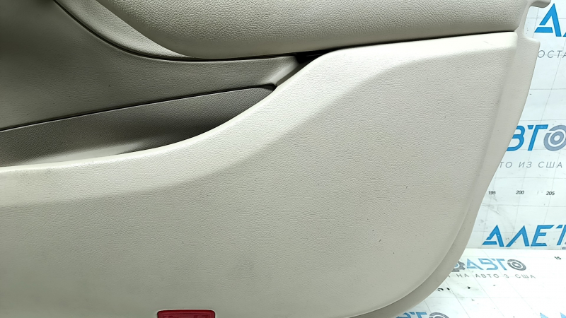 Front right door panel for Mercedes GLC 16-22, beige leather, wood trim, Burmester, defective trim, bump, dent