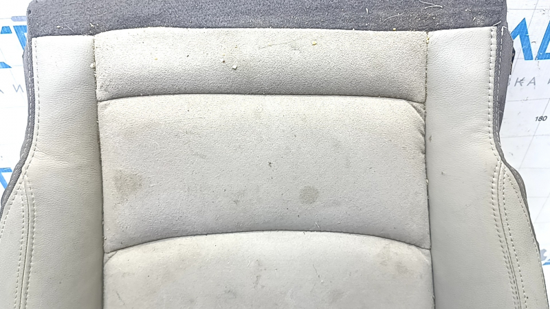 Chevrolet Volt 16 passenger seat cushion upholstery - leather + gray cloth, heated, dry-cleanable