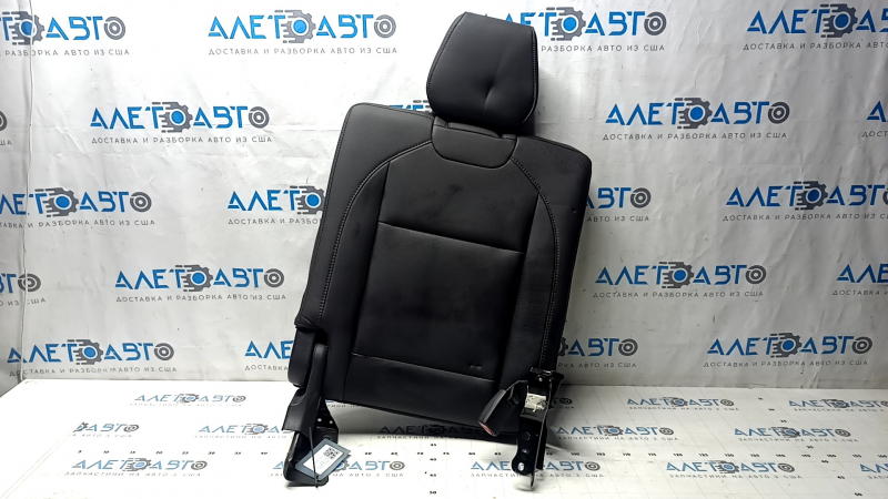 Right rear seat back, 3rd row, Acura MDX 14-16, black leather, with headrest, dents, scratches