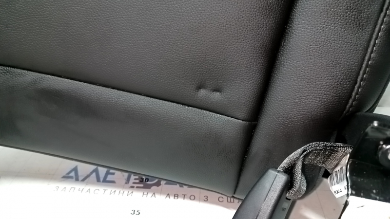 Right rear seat back, 3rd row, Acura MDX 14-16, black leather, with headrest, dents, scratches