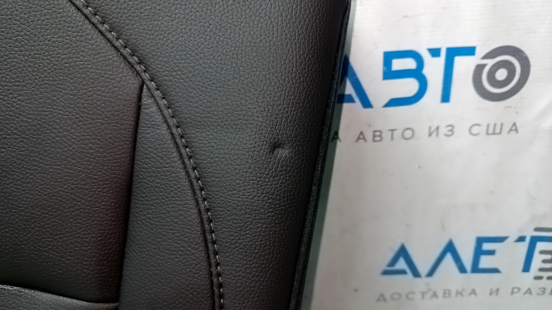 Right rear seat back, 3rd row, Acura MDX 14-16, black leather, with headrest, dents, scratches