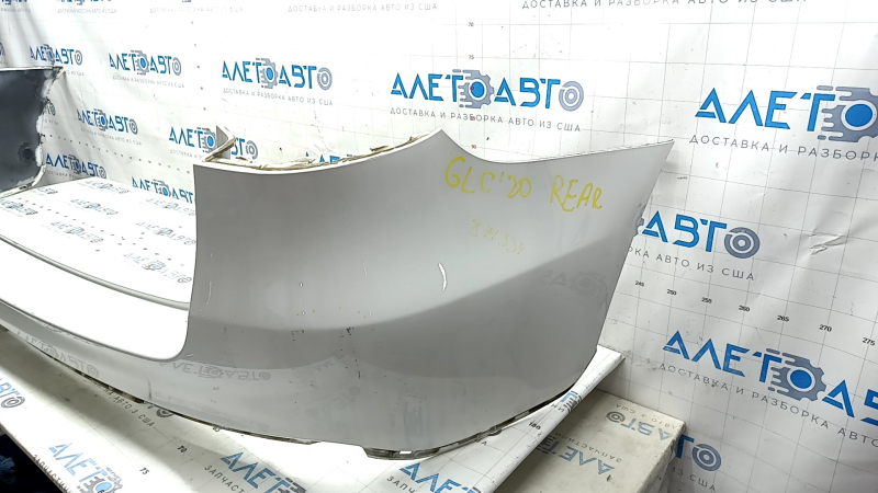 Bare rear bumper for Mercedes GLC 300 19-22 without parking sensors, silver, scratches