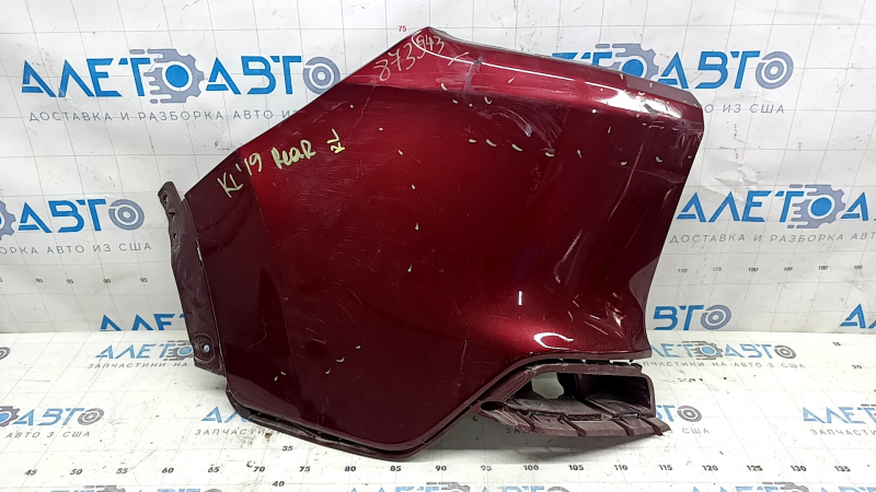 Jeep Cherokee KL 19-23 rear bumper, bare left, red, scratches