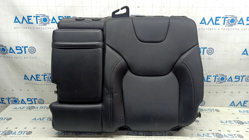 Left rear seat backrest for Jeep Cherokee KL 19-23, black leather, perforated, with armrest