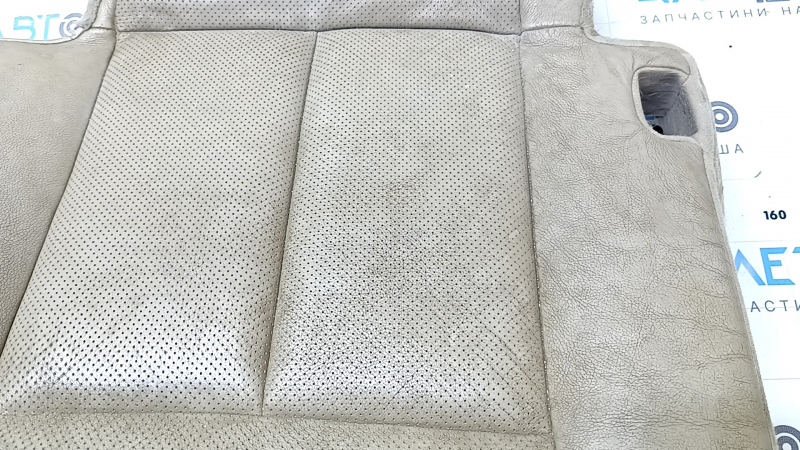 Rear seat cushion, 2nd row, right, Nissan Rogue 14 - beige leather, dry-cleanable, scratched