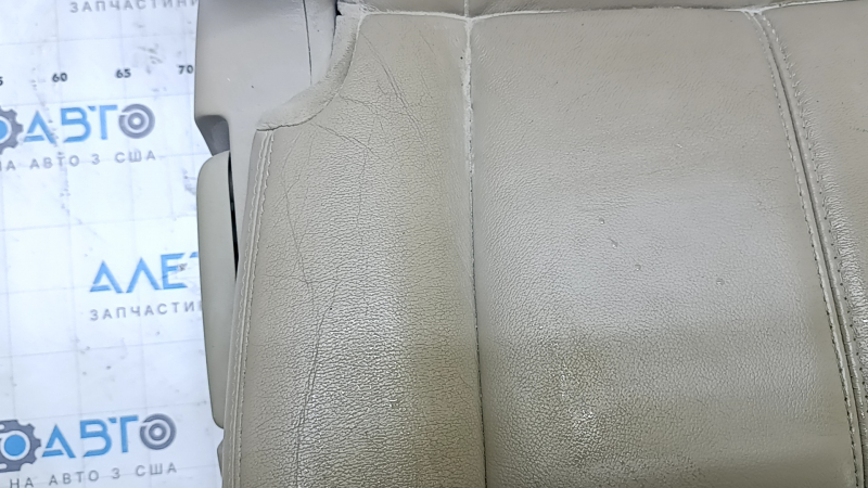 Rear row of seats, 2nd row, right, Nissan Pathfinder 13-16, beige leather, wrinkled, scratches