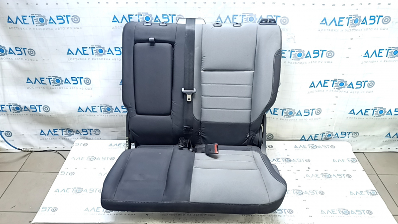 Rear seat, 2nd row, left, Ford Escape MK3 13, black and gray fabric, with belt, with armrest