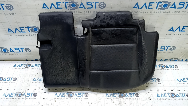 Rear seat cushion, 2nd row, left, Infiniti QX50 19-21, black leather, wrinkled