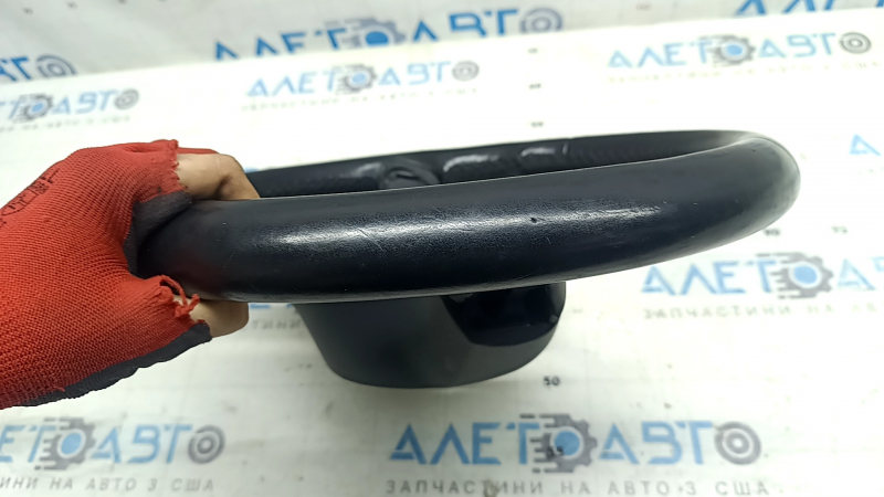 Naked steering wheel VW Passat b8 16-19 USA leather black, without trim and buttons, needs cleaning, scratches