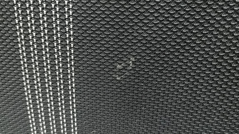 Mazda CX-50 23-24 rear seat backrest, 2nd row, right, black leatherette, no headrest, scratches, needs cleaning