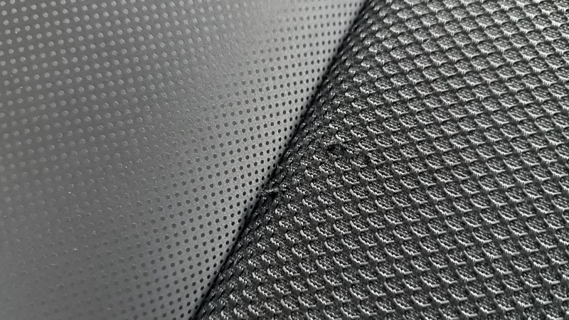 Mazda CX-50 23-24 rear seat backrest, 2nd row, right, black leatherette, no headrest, scratches, needs cleaning