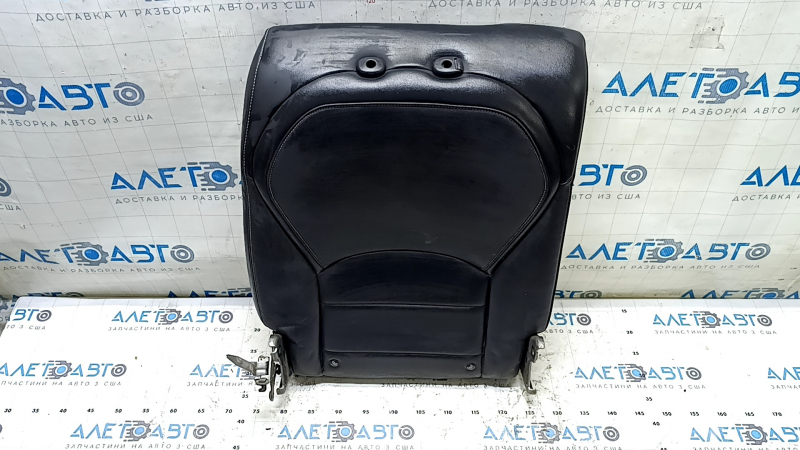 Backrest of the rear row of seats, 2nd row, right, Infiniti QX50 19-21, black leather, wrinkled