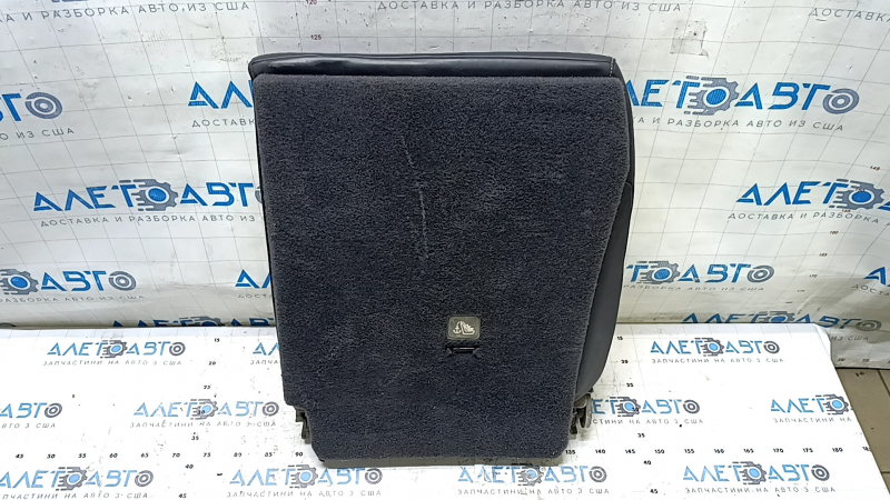 Backrest of the rear row of seats, 2nd row, right, Infiniti QX50 19-21, black leather, wrinkled