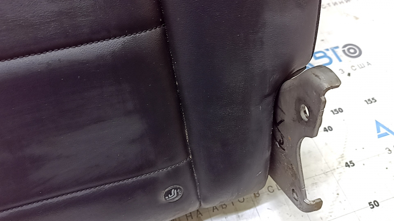 Backrest of the rear row of seats, 2nd row, right, Infiniti QX50 19-21, black leather, wrinkled