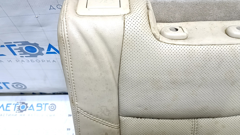 Backrest of the rear row of seats, 3rd row, right, Nissan Pathfinder 13-16, beige leather, dry-cleanable, wrinkled