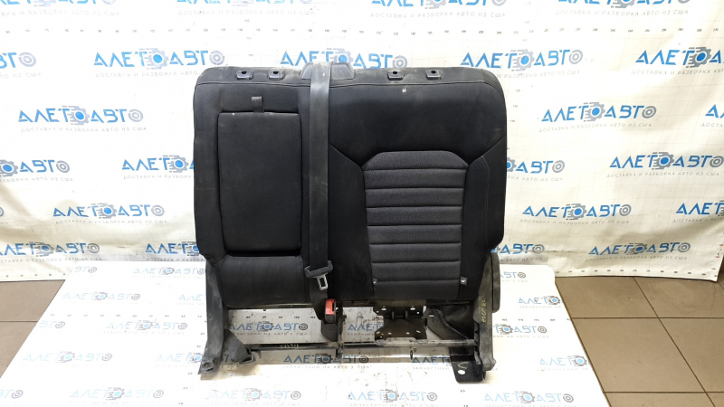 Rear seat, 2nd row, upper left, Ford Edge 15-24, black cloth, with armrest, with belt, for cleaning