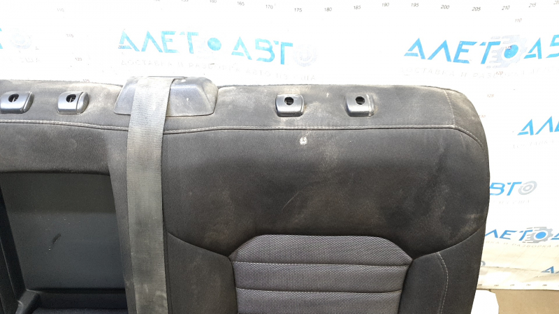 Rear seat, 2nd row, upper left, Ford Edge 15-24, black cloth, with armrest, with belt, for cleaning