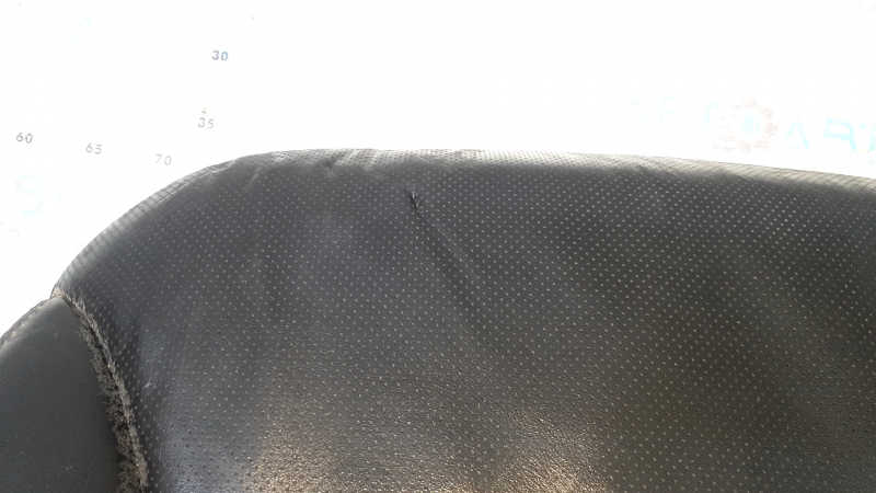 Rear seat cushion, 2nd row, left, Mazda CX-9 16-17, black leather, perforated, wrinkled