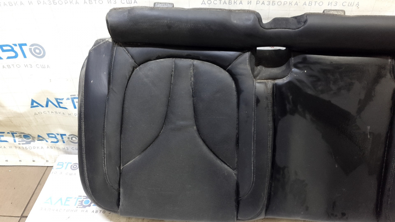 Lincoln MKC 15-19 rear seat cushion, black leather, perforated, needs cleaning, foam break, foam tear