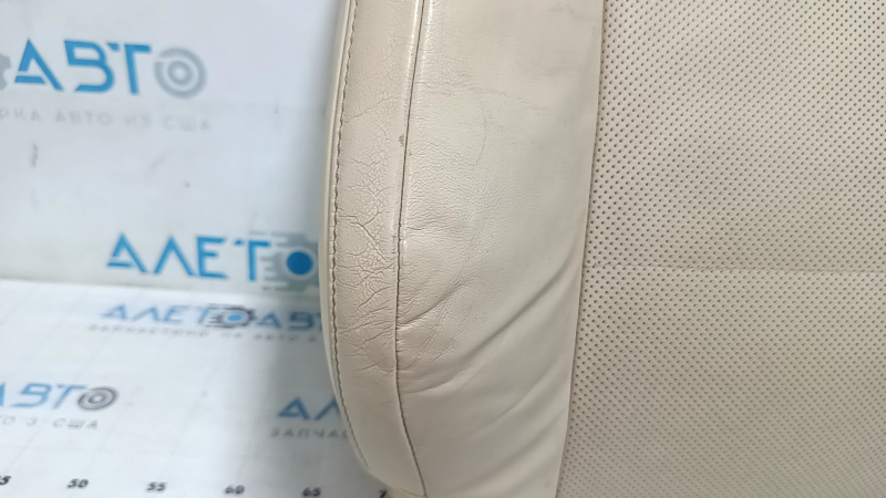 Lexus ES300h ES350 13-18 passenger seat back upholstery, beige leather, heated and ventilated, cracked leather, dry cleanable