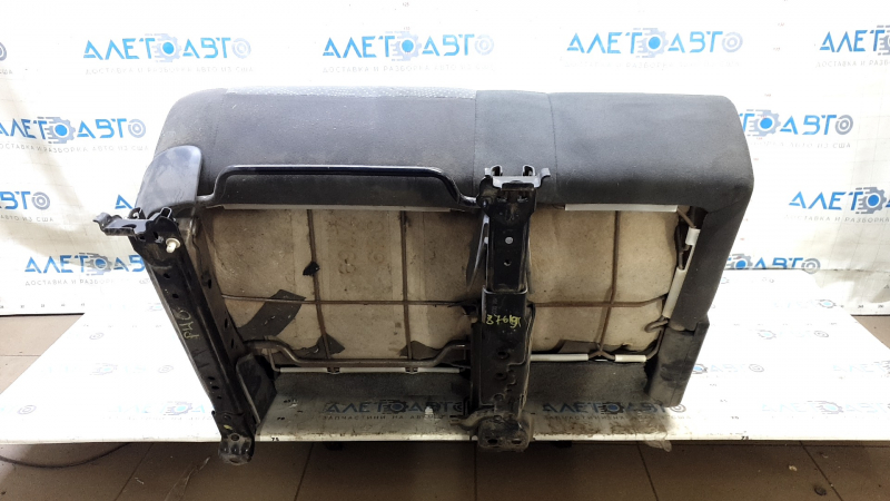 Right rear seat backrest, 2nd row, Toyota Prius V 12-14, dark gray velour, with armrest, scratches on the back, needs cleaning