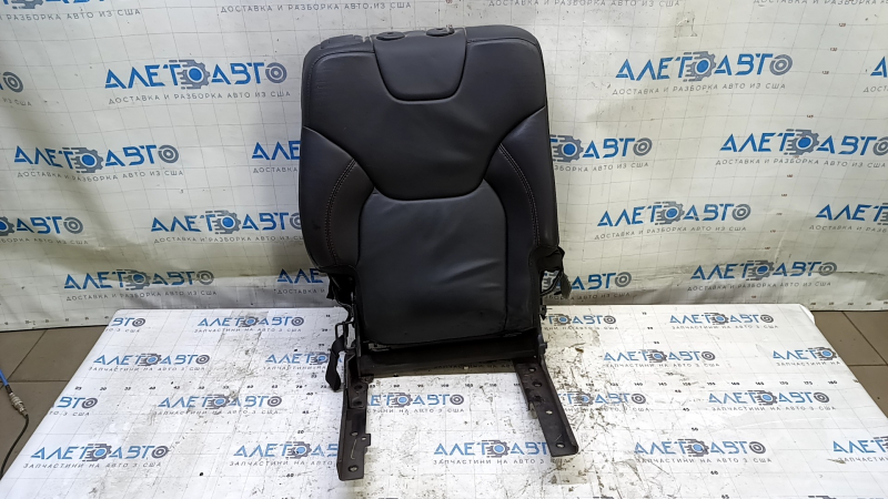 Right rear seat back for Jeep Cherokee KL 15 - black leather with black stitching, dented, scratches