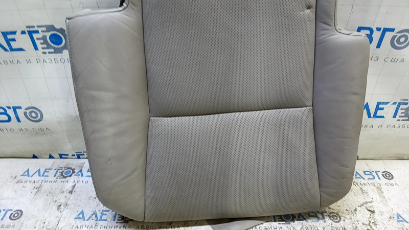 Right rear seat cushion, 2nd row, Lexus RX350 RX450h 10-12, gray leather, perforated, dry-cleanable