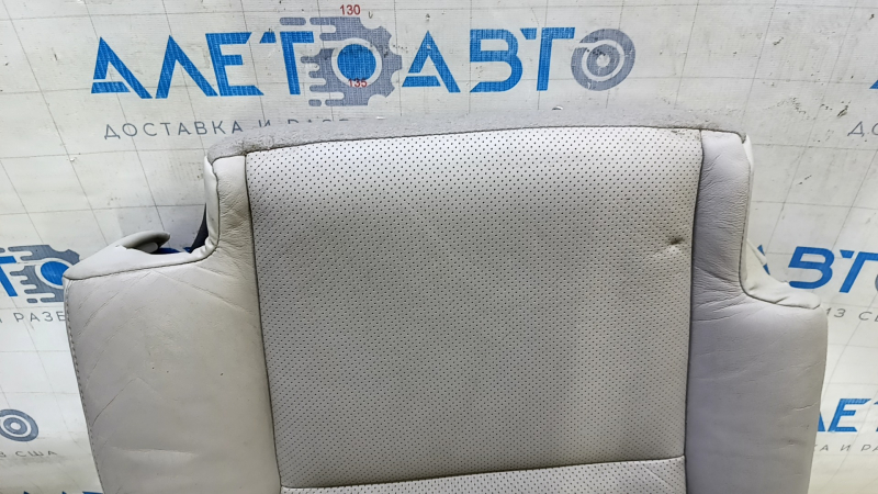 Right rear seat cushion, 2nd row, Lexus RX350 RX450h 10-12, gray leather, perforated, dry-cleanable