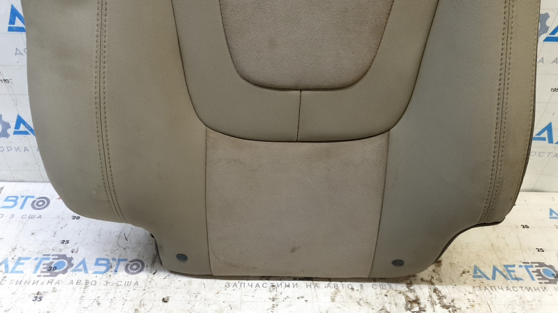 Right rear seat backrest Chevrolet Volt 11-15, gray leather with Alcantara, dry-cleanable,