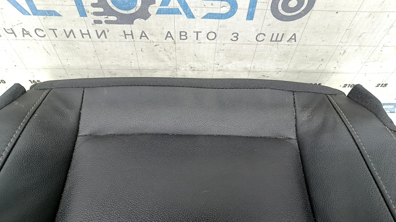 Volvo XC40 19-25 passenger seat cushion upholstery, black leather with white stitching, heated, cracked, dry cleanable