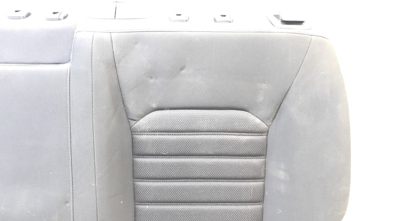 Rear row of seats, upper left part, Ford Fusion mk5 17-20, black cloth, with belt, dent, needs cleaning