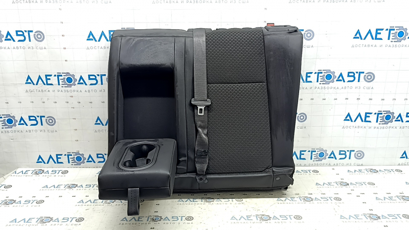Left rear seat back for Buick Encore 13-16, black and gray combination leather with gray cloth, with armrest and belt, for cleaning