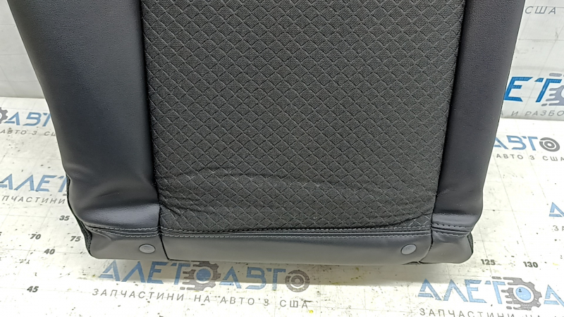 Right rear seat back for Buick Encore 17-22, black leather + cloth, wrinkled