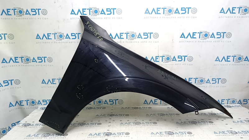 Front right fender Volvo XC60 18-25 aluminum, black 717, bump, scratches