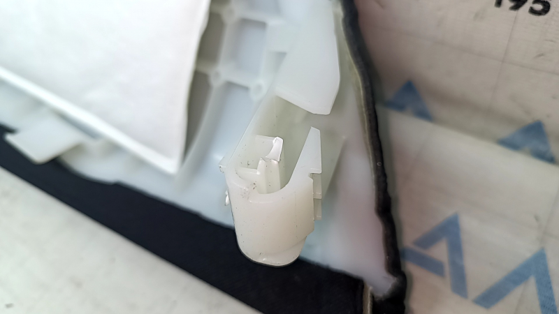 Left side bolster for the 2nd row of seats, Volvo XC60 18-25, black Nappa leather, dents, broken fastener