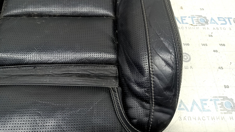 Volvo XC60 18-25 driver's seat cushion upholstery, black Nappa leather with perforation with knee support, cracked
