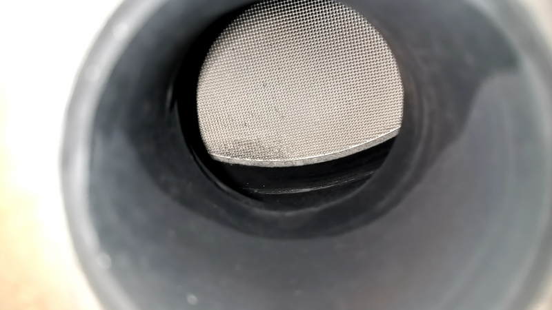 Rear muffler with barrel Ford Edge 15-21 2.0T FWD with catalytic converter, dented