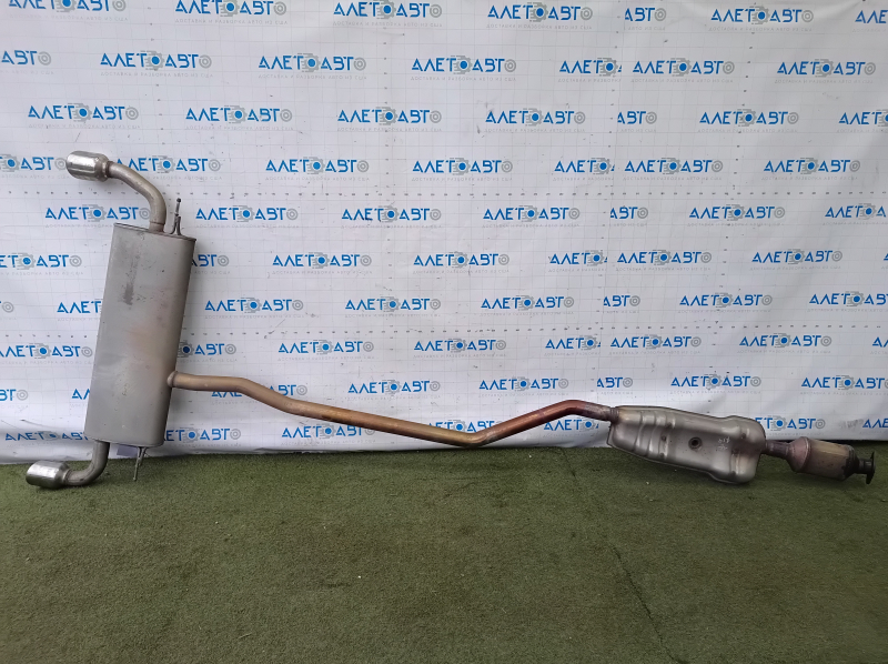 Rear muffler with barrel Ford Edge 15-21 2.0T FWD with catalytic converter, dented