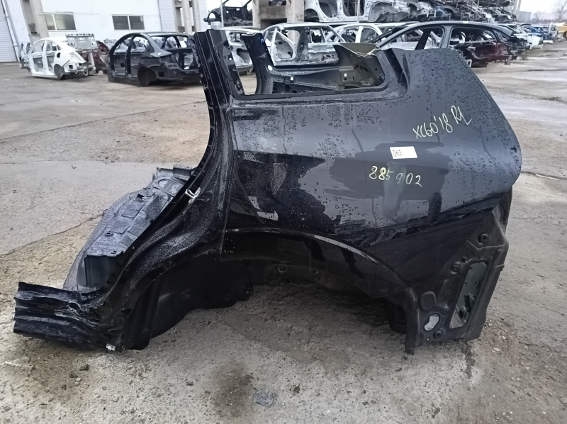 Quarter wing rear left Volvo XC60 18-25 on the body, black, dented, bumps