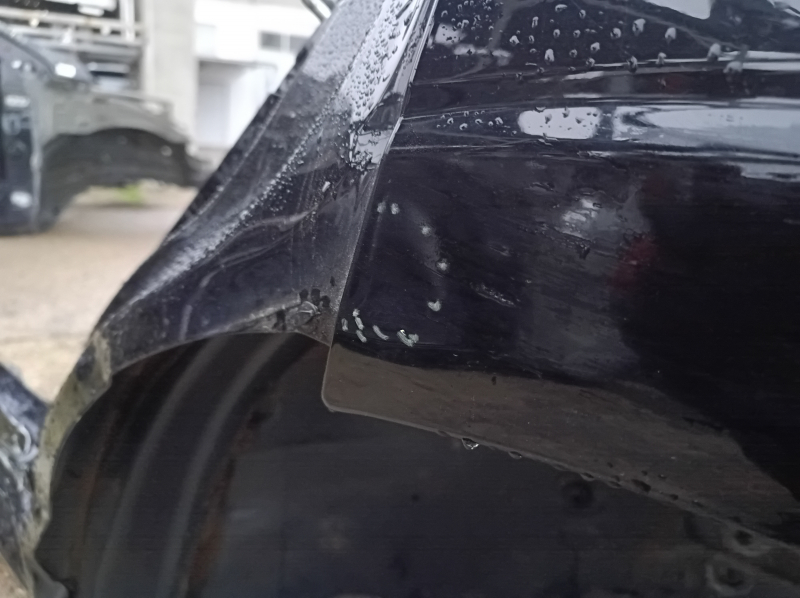 Quarter wing rear left Volvo XC60 18-25 on the body, black, dented, bumps