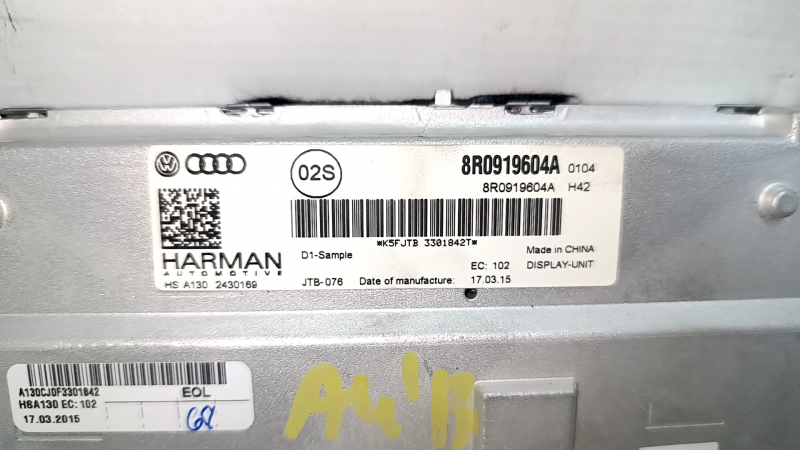 Monitor, display, navigation for the Audi A4 B8 08-16