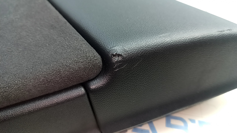 Tesla Model Y 20-25 rear right door panel, black leather, type 1, with backlighting, matte trim, with speaker, with suede insert, with window lift control, with door opening button, tear