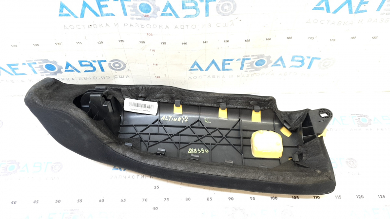 Left rear seat side trim for Nissan Altima 14 – black and leather combination fabric, blue stitching