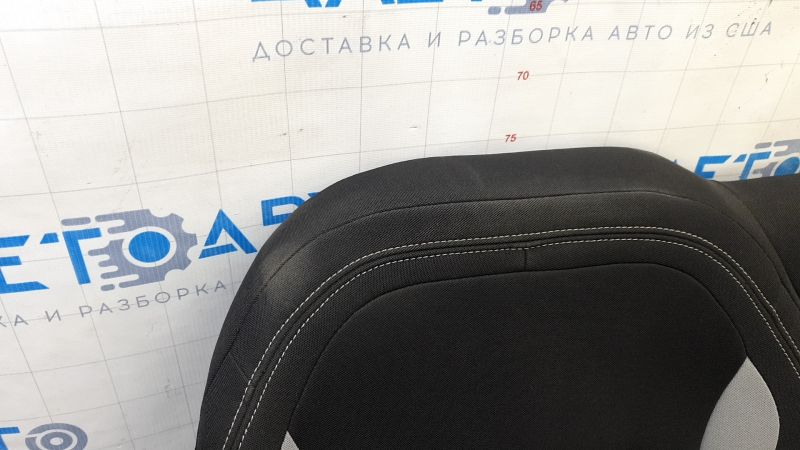 Rear seat back for Chevrolet Camaro 16-23 convertible, black and gray cloth, needs cleaning, tear