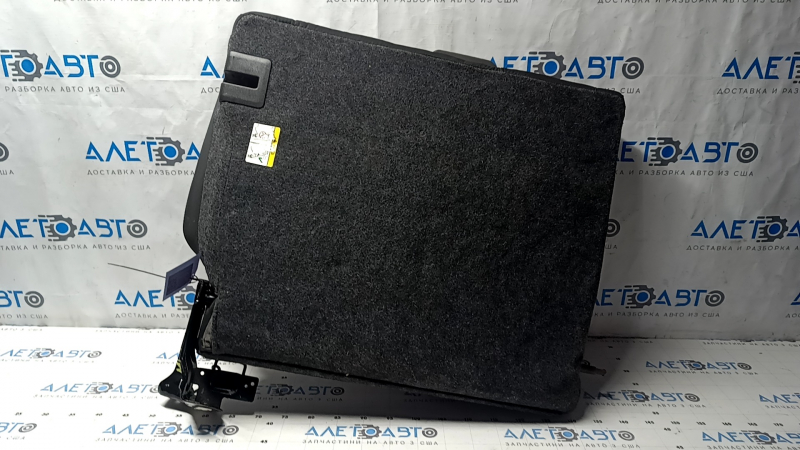 Left rear seat back for Ford Fusion mk5 13-16, black fabric, white stitching, with armrest, with belt and latch, dents, dry cleanable
